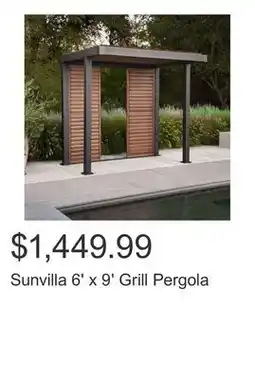 Costco Sunvilla 6' x 9' Grill Pergola offer
