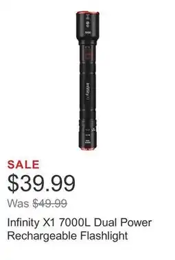 Costco Infinity X1 7000L Dual Power Rechargeable Flashlight offer