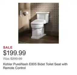 Costco Kohler PureWash E805 Bidet Toilet Seat with Remote Control offer