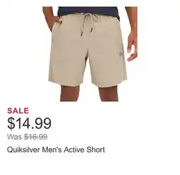 Costco Quiksilver Men's Active Short offer