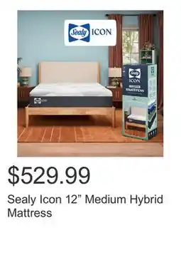 Costco Sealy Icon 12 Medium Hybrid Mattress offer