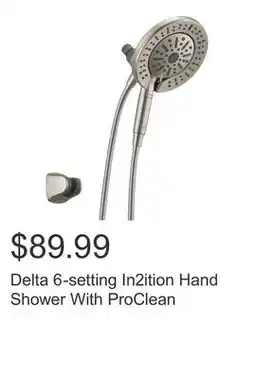 Costco Delta 6-setting In2ition Hand Shower With ProClean offer