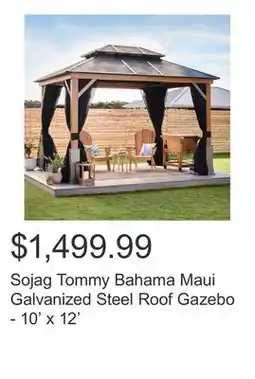 Costco Sojag Tommy Bahama Maui Galvanized Steel Roof Gazebo - 10' x 12' offer