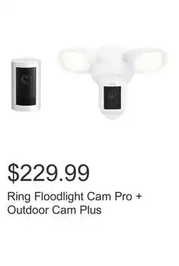 Costco Ring Floodlight Cam Pro + Outdoor Cam Plus offer