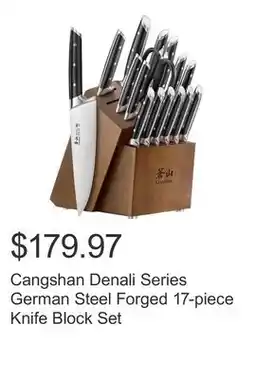 Costco Cangshan Denali Series German Steel Forged 17-piece Knife Block Set offer