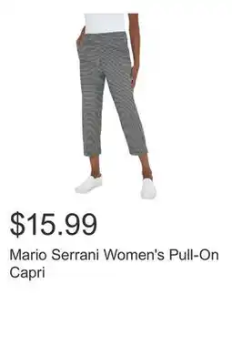 Costco Mario Serrani Women's Pull-On Capri offer