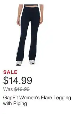 Costco GapFit Women's Flare Legging with Piping offer