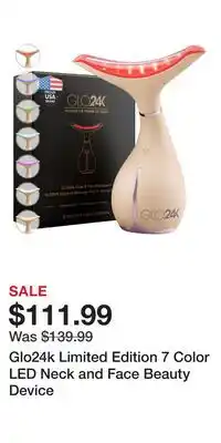 Ulta Beauty Glo24k Limited Edition 7 Color LED Neck and Face Beauty Device offer