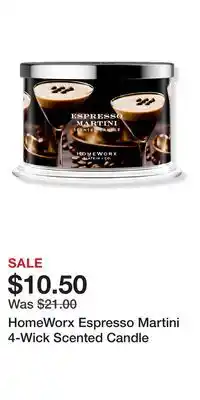 Ulta Beauty HomeWorx Espresso Martini 4-Wick Scented Candle offer