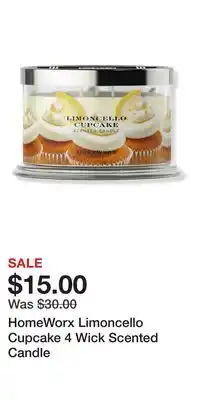 Ulta Beauty HomeWorx Limoncello Cupcake 4 Wick Scented Candle offer