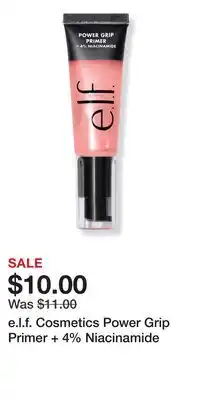 Ulta Beauty e.l.f. Cosmetics Power Grip Primer + 4% Niacinamide offer