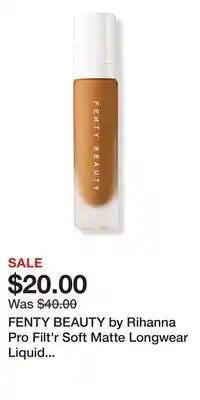 Ulta Beauty FENTY BEAUTY by Rihanna Pro Filt'r Soft Matte Longwear Liquid Foundation offer