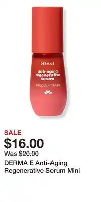 Ulta Beauty DERMA E Anti-Aging Regenerative Serum Mini offer