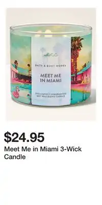 Bath & Body Works Meet Me in Miami 3-Wick Candle offer