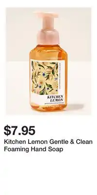 Bath & Body Works Kitchen Lemon Gentle & Clean Foaming Hand Soap offer