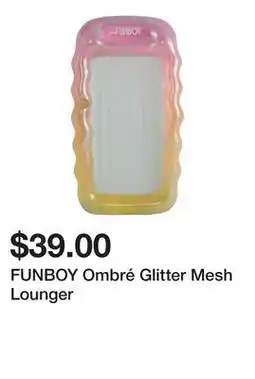 Belk FUNBOY Ombré Glitter Mesh Lounger offer