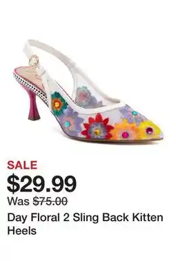Belk Day Floral 2 Sling Back Kitten Heels offer