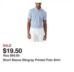 Belk Short Sleeve Stingray Printed Polo Shirt offer