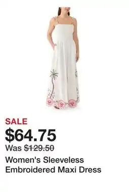 Belk Women's Sleeveless Embroidered Maxi Dress offer