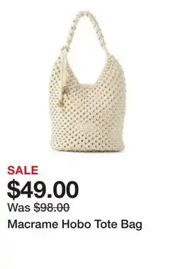 Belk Macrame Hobo Tote Bag offer