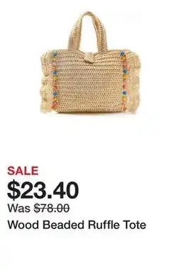 Belk Wood Beaded Ruffle Tote offer