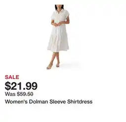 Belk Women's Dolman Sleeve Shirtdress offer