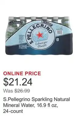 Costco S.Pellegrino Sparkling Natural Mineral Water, 16.9 fl oz, 24-count offer