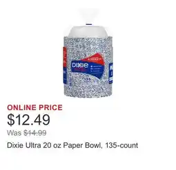 Costco Dixie Ultra 20 oz Paper Bowl, 135-count offer