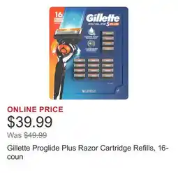 Costco Gillette Proglide Plus Razor Cartridge Refills, 16-coun offer
