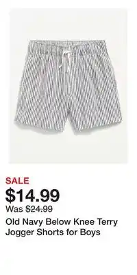 Old Navy Old Navy Below Knee Terry Jogger Shorts for Boys offer