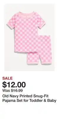Old Navy Old Navy Printed Snug-Fit Pajama Set for Toddler & Baby offer