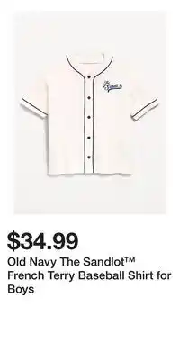 Old Navy Old Navy The Sandlot French Terry Baseball Shirt for Boys offer