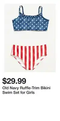 Old Navy Old Navy Ruffle-Trim Bikini Swim Set for Girls offer