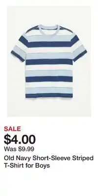 Old Navy Old Navy Short-Sleeve Striped T-Shirt for Boys offer