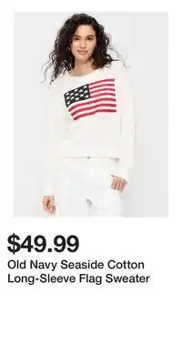 Old Navy Old Navy Seaside Cotton Long-Sleeve Flag Sweater offer