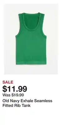 Old Navy Old Navy Exhale Seamless Fitted Rib Tank offer