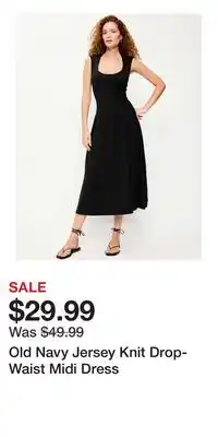 Old Navy Old Navy Jersey Knit Drop-Waist Midi Dress offer