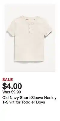 Old Navy Old Navy Short-Sleeve Henley T-Shirt for Toddler Boys offer