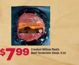 Grocery Outlet Crooked Willow Meats Beef Tenderloin Steak, 6 oz offer
