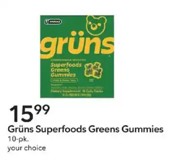 Grüns Superfoods Greens Gummies