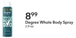 Publix Degree Whole Body Spray offer