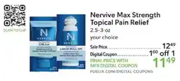 Publix Nervive Max Strength Topical Pain Relief offer