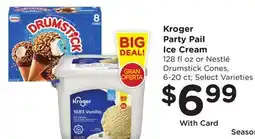 Ralphs Kroger Party Pail Ice Cream offer