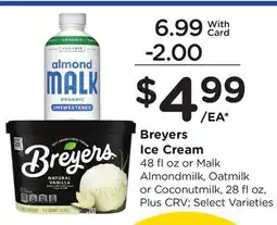 Ralphs Breyers Ice Cream offer