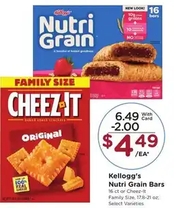 Ralphs Kellogg's Nutri Grain Bars offer