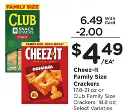 Ralphs Cheez-It Family Size Crackers offer