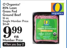 Pavilions O Organics 85% Lean Grass Fed Ground Beef offer