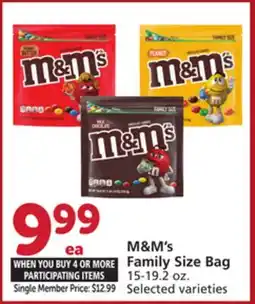 Albertsons M&M's Family Size Bag offer