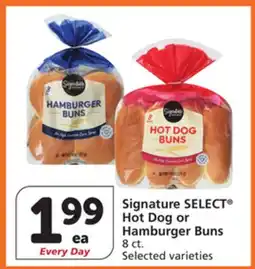 Albertsons Signature SELECT Hot Dog or Hamburger Buns offer