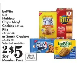 Pavilions belVita 5 ct. Nabisco Chips Ahoy! Cookies 7-13 oz. Ritz 7.8-13.7 oz. or Snack Crackers 3.5-8.5 oz offer